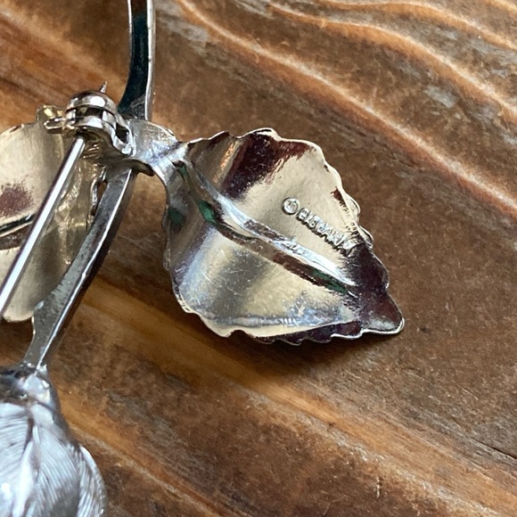 Signed Giovanni Silver Rose Brooch Vintage 1960's. - Picture 6 of 7